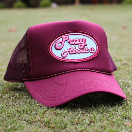 Pray About It SLM Hat (Burgundy)