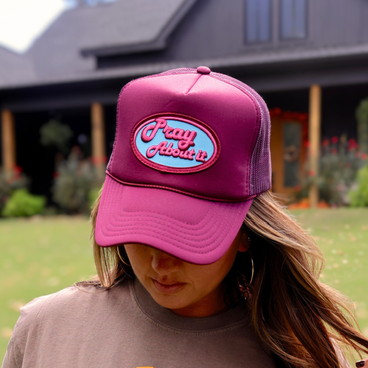 Pray About It SLM Hat (Burgundy)