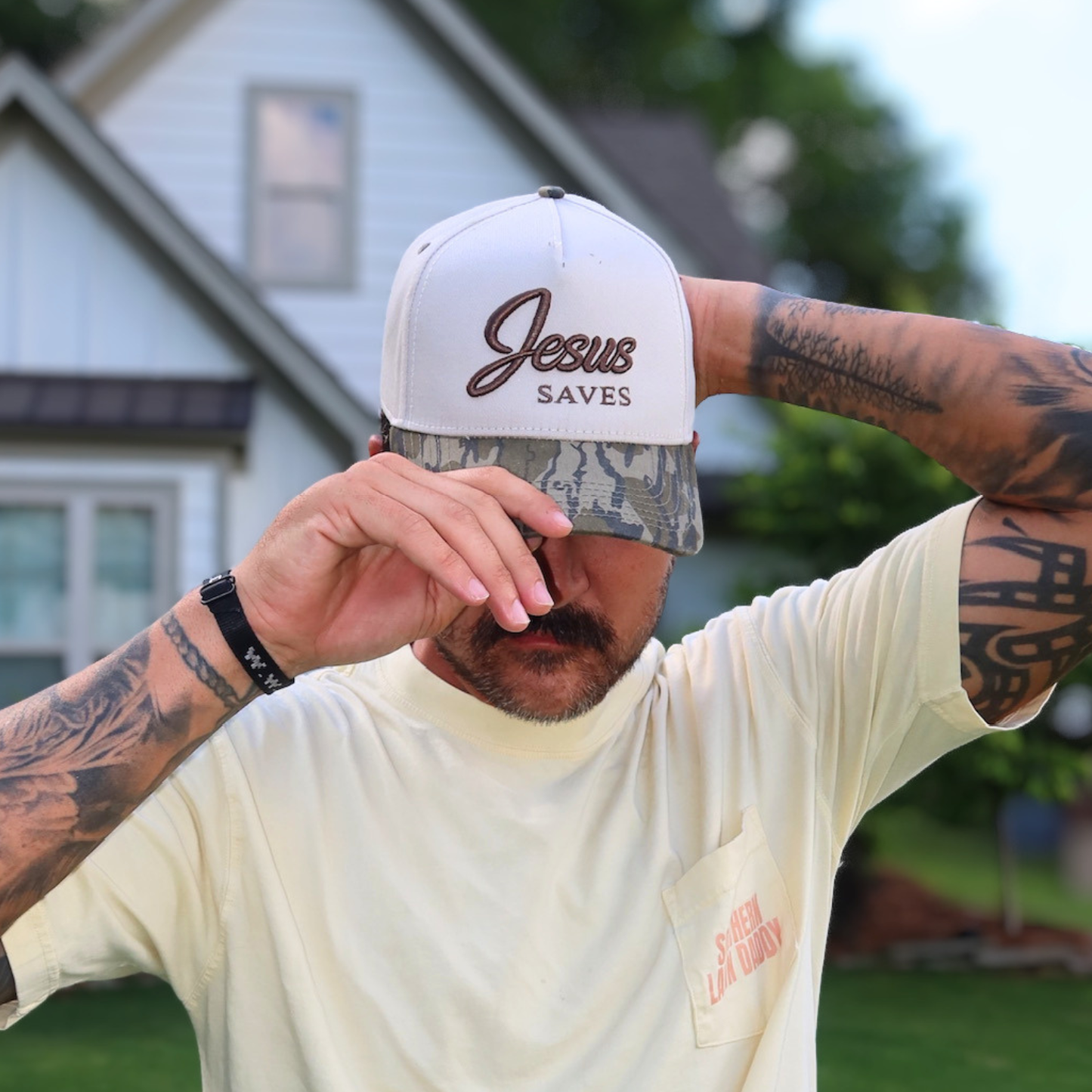 Jesus Saves Camo Hat | PRE-ORDER